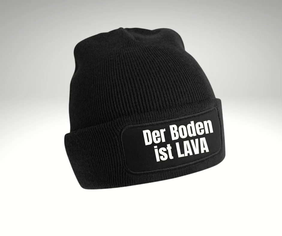 Statement Beanie Der Boden ist Lava