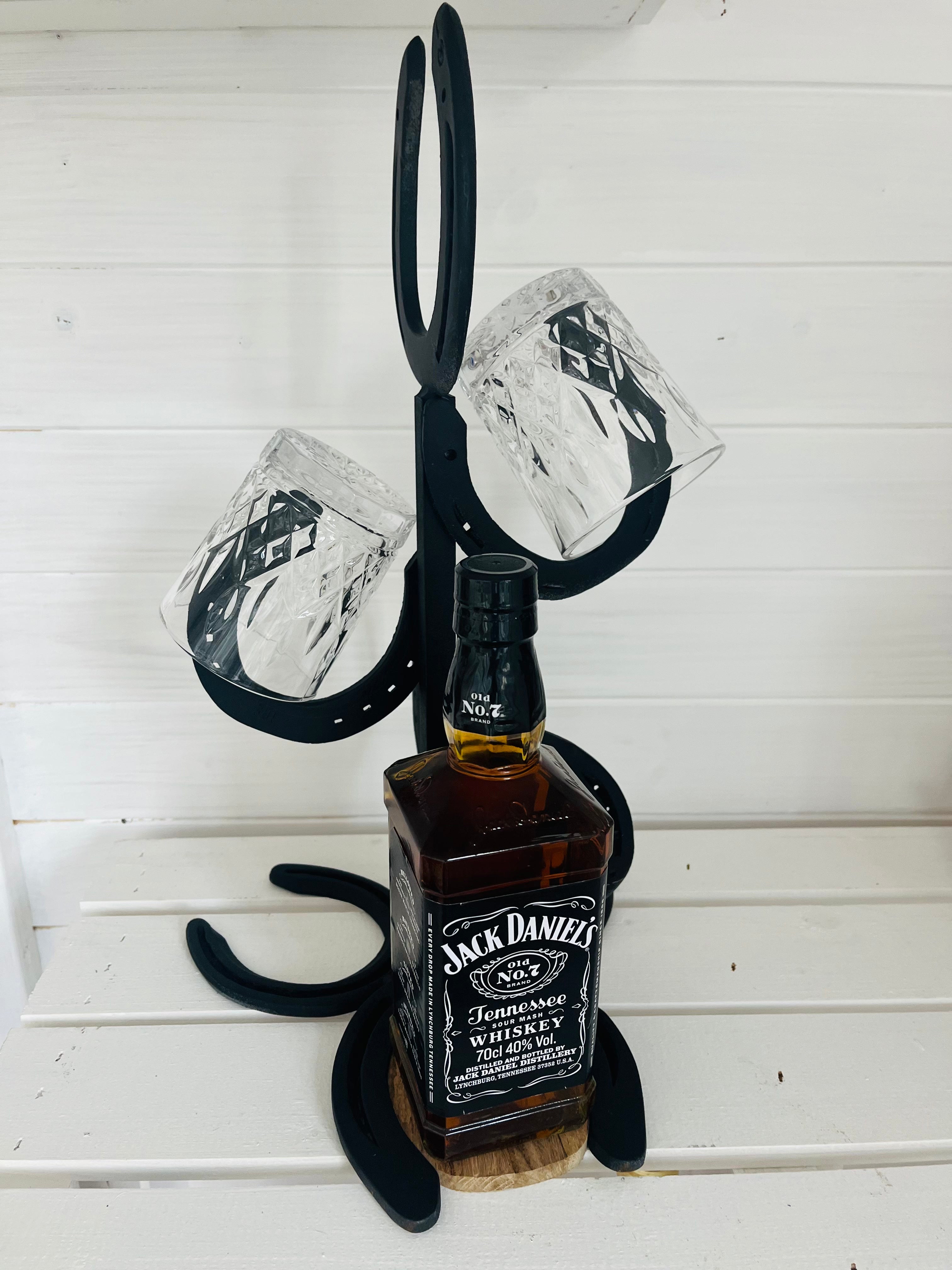 Unique whiskey stand made of horseshoes with a story – YK Creative